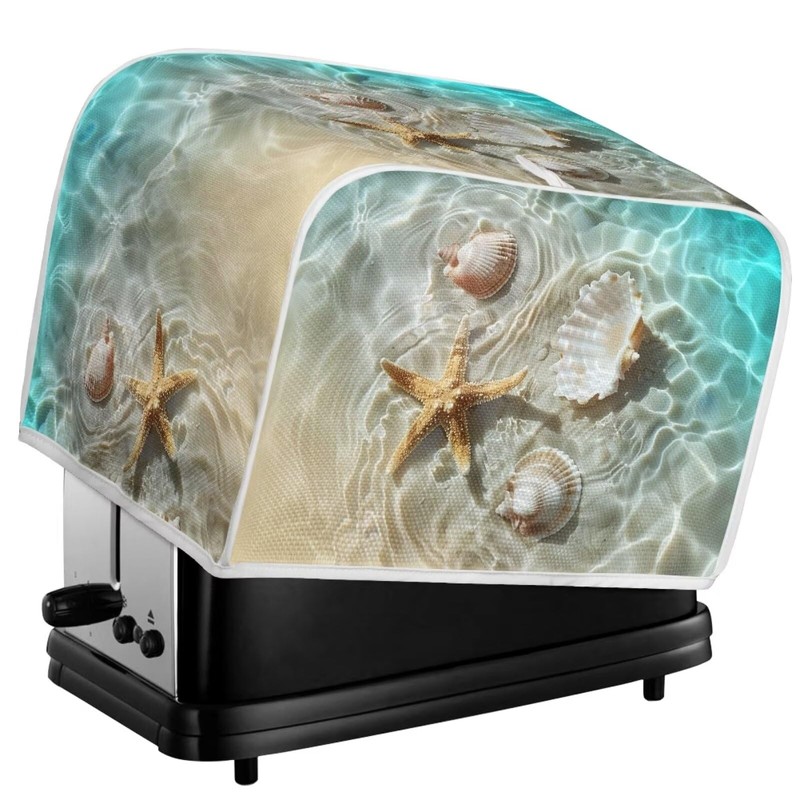 Baxinh Starfish Printed Toaster Cover 4 Slice for Home, Small
