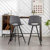 Benicabaly Cozy Set of 2 Gray Counter Height Stools for