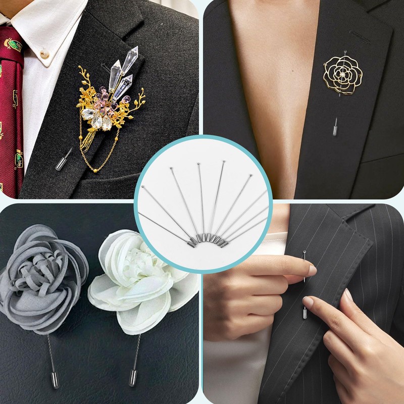 30 Pcs Brooch Pin Sticks, 9cm Long Hat Pins for