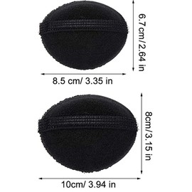 Witbicg Hair Cushions, Invisible Fluffy Hair Clip Hair Pads, Perfect Puff Hair Head Puff Hair Head Pillow Head and Face Shape, Women's and Girls Accessories (Black, 2 Sizes)