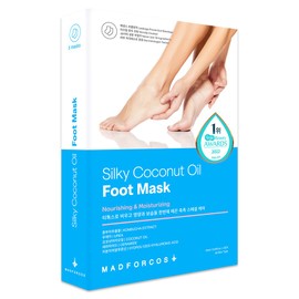 매드포코스 촉촉한 실키 코코넛 오일 풋 마스크 Mad for Cos Moisturizing Silky Coconut Oil Foot Mask, 10개입 × 16ml × 4개