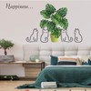 Condessacity ウォールステッカー 猫 植物 おしゃれ 北欧 ウォールシール 観葉植物 鉢植え ウォールすてっかー