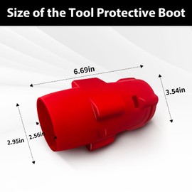 1pcs M18 Protective Boot 49-16-2967 49162967 High Torque Impact Wrench Boot for Milwaukee M18 FUEL 1/2 High Torque Impact 2967-20 only（red）