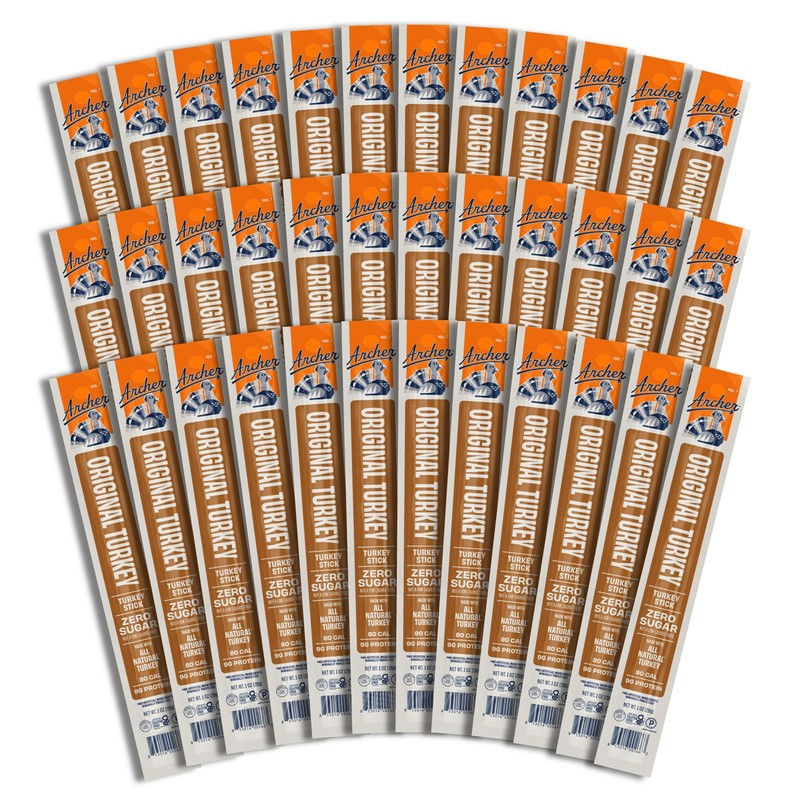 Archer Jerky Turkey Jerky Sticks - All Natural Turkey Sticks,