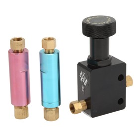 Brake Shut Off Valve, Disc Drum Brake Proportioning Valve with 2LB 10LB Residual Valve, 150PSI‑1200PSI Universal Motorsport Brake Shut Off Valve Pressure Regulator (Black)