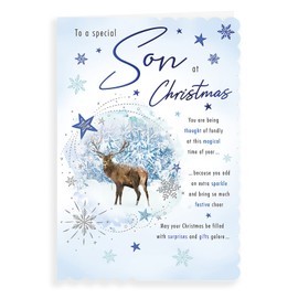 Piccadilly Greetings Photo Christmas Card Son - 9 x 6 inches
