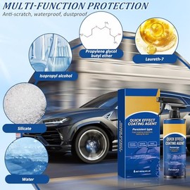 2PCS Car Coating Spray,Quick Effect Coating Agent for Car Coating Spray,Quick Effect Coatings Agent,Waterless Wash Polish,Paint Protection Glass Cleaner
