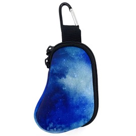 Spacmirrors Asthma Inhaler Holder Neoprene Protective Portable Carrying Bag Travel Inhaler Mini Case Sleeve for L-Shaped Inhaler, Inhaler Not Included (Sky Blue)