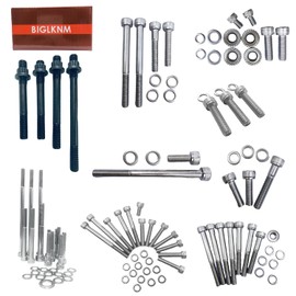 BIGLKNM Cylinder Head Studs Kit & Engine Bolt Screw Kit Replacement for 1999-2008 Sportrax 400 TRX400EX 2x4, 2009 2012 2013 2014 TRX400X 2x4 Heavy Duty Cylinder Head Stud Nuts Bolts Kit