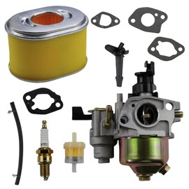 HAUERTZX Carburetor Carb Filter Spark Plug Kit for 6.5hp Predator 196cc 212cc GX160 GX200 CT200U BT200X RB200 Trail 200 Baja Massimo MB200 MB165 KT196 TrailMaster OHV Engine Mini Bike Go Kart Parts