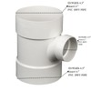 4"X4"X2" PVC DWV Sanitary Reducer TEE for Drain Waste and