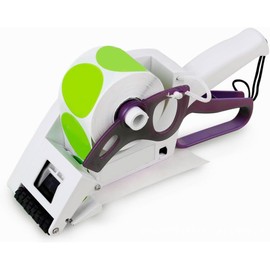 Manual Label Applicator, Portable Sticker Gun, Paster Gun for 1"-3" Label Roll Core, Flat Round Bottle Labeling Machine with TPR Soft Rubber Roller & Composite PP Handle