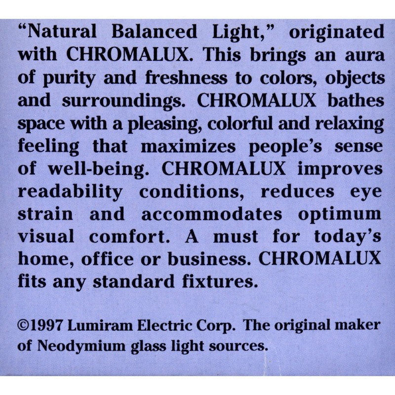 Chromalux Lumiram Full Spectrum 3 Way 50/100/150 Watts Frosted Light
