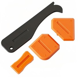XIYAOXI 4 Pieces Silicone Caulking Tools Compatible with Sealant Grout Finishing Sealing Orange Caulk Tool Kit Caulking Finishing Tools