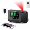 SMARTRO SC31B Digital Projection Alarm Clock with Weather Station, Indoor