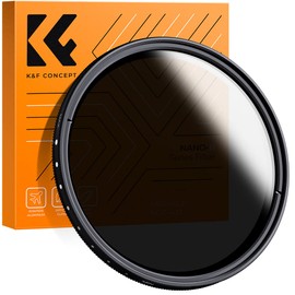 K&F Concept 77mm Variable ND2-400 Adjustable Fader ND Neutral Density ND2 ND4 ND8 to ND400 Lens Filter+Microfiber Cleaning Cloth (Nano-B Series)
