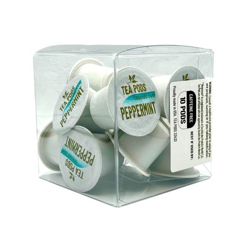 Peppermint pods compatible with Nespresso OriginalLine, peppermint capsules for coffee