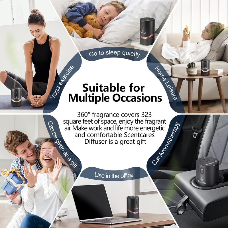 Diffusers for Home, Sentiment Diffuser- Waterless Scented Oil Diffusers for