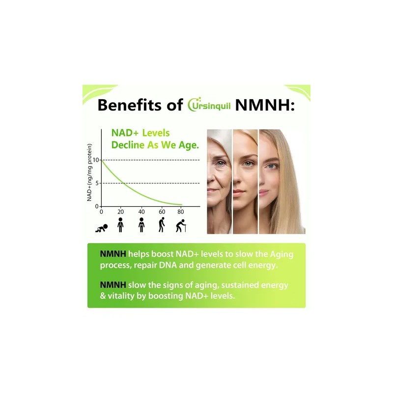 Ursinquil Nmnh 500mg Sublingual Suplemento Nad 120 Unidades