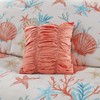 Coral & Teal Seashells, Starfish, Beach King Comforter Set (7