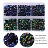 OEMOO 3000pcs Flatback Rhinestones for Crafts,Black AB Crystals Rhinestone,Resin Flatback