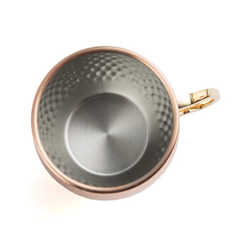 Cambridge Silversmiths Hammered Copper Moscow Mule, Set of 4, 20