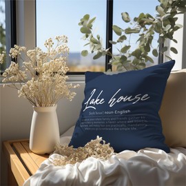 HONLUNG Lake House Decor Definition Pillow Covers 18x18,Lake House Gifts,Decor for Lake House Porch Sofa Bedroom Decoration
