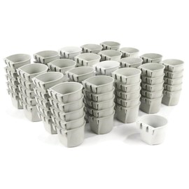The ROP Shop | 20-Pack - Gray Cage Cups for Feed & Water for Poultry, Ducks, Birds, Hamsters