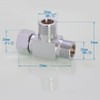 3 Way Toilet Diverter Valve, G1/2 Inch Brass T-Shape Adapter