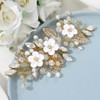Vakkery Bridal Flower Wedding Hair Vines Crystal Hairpiece Bridal Hair