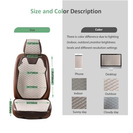 HOMOSTARRY Linen Front Car Seat Covers Breathable Cloth Fabric Seat Protector Anti-Slip Design Universal Fit for Most Cars, SUV, Pick-up Trucks All Season Comfort (Apricot, 1 Pack)