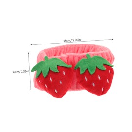 FOMIYES Cute Strawberry Headband Set Face Washing Hairband for Women Skincare Headband
