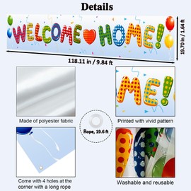 Labakita Welcome Home Banner, Decorations for Hospital/Military/Navy/Marine Corps/Marine Boot-camp/Army/National Guard/Air Force/Housewarming, Welcome Home Sign