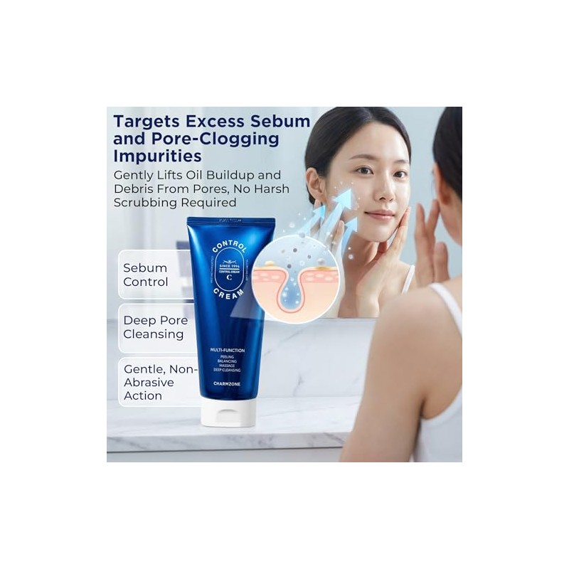 CHARMZONE Crema Control [Nueva Versión] – Crema Exfoliante Coreana Para