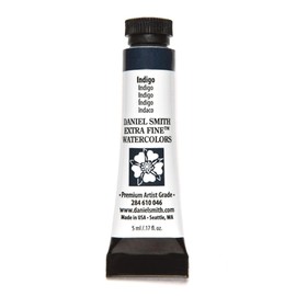 DANIEL SMITH Extra Fine Watercolor Paint, 5ml Tube, Indigo, 284610046