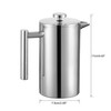 MaxMiuly Cafetiere French Press Small Szie 350ml/12oz,Stainless Steel Double Wall