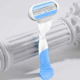 2pcs replacement shaver handle, compatible with Venus, women's anti slip ergonomic handle, bikini beauty hair removal shaving compatible with Venus shaver (blue and pink)