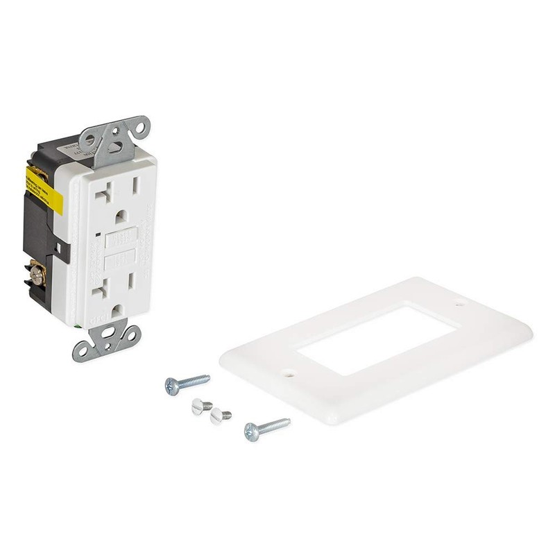 Eastman Ground Fault Circuit Interrupter, 20 Amps 125 Volts, White,