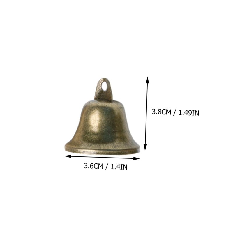 LALAFINA 10pcs Bronze Bell Accessories DIY Hand Bell for Craft