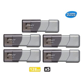 PNY Turbo Attaché 3.0 128GB Flash Drive Thumb Drive Pen Drive (5 Pack)
