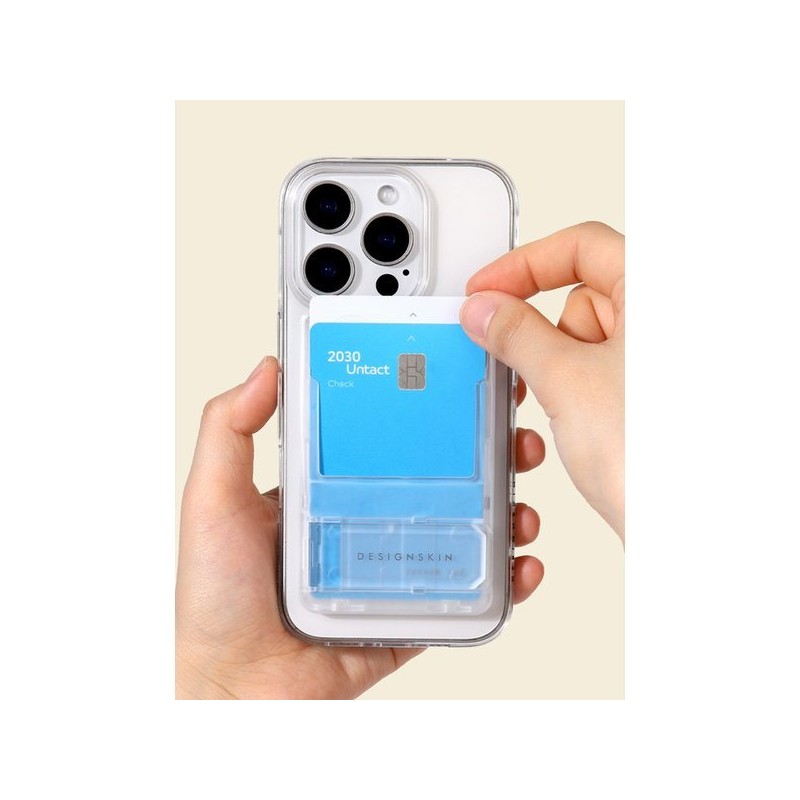 Designskin (신세계김해점)( 유니버셜 ) 맥세이프 카드 포켓(스탠드)-매트클리어 ITM39999 (Shinsegae Gimhae
