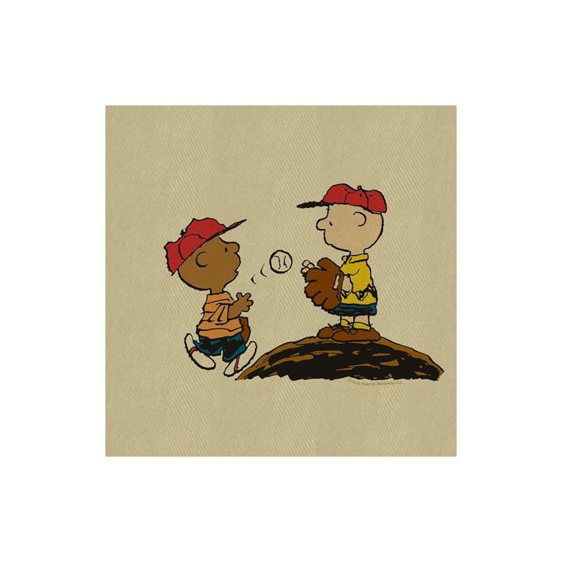 CafePress Peanuts Franklin & Chuck On The M Canvas Lunch