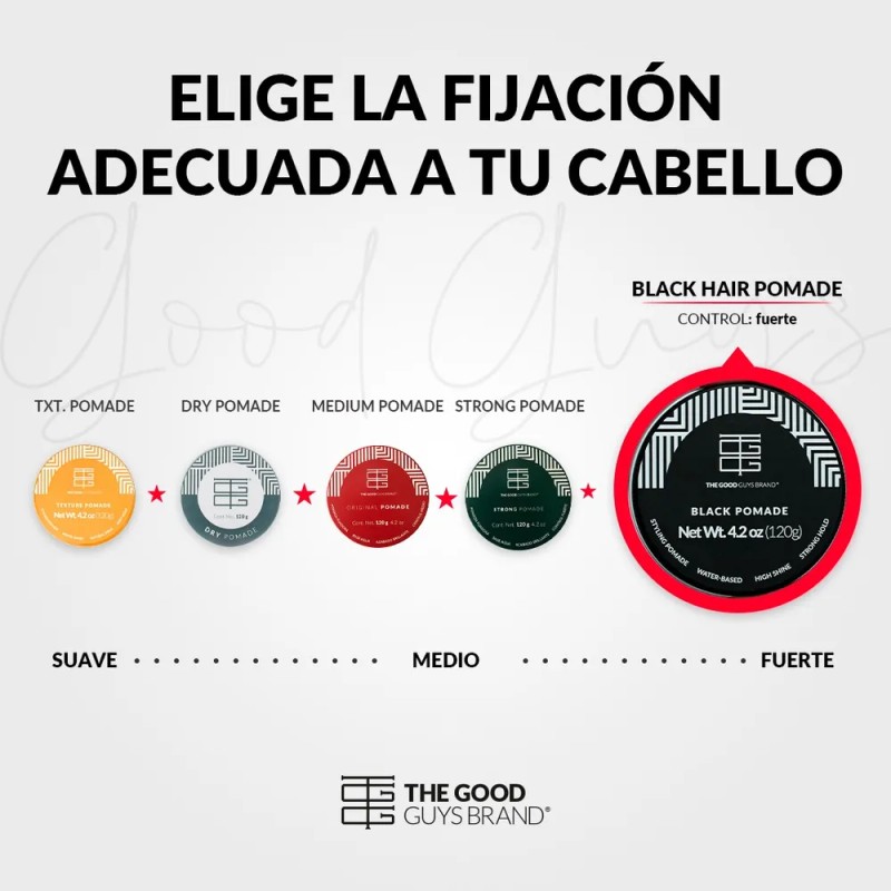 Crema Para Peinar Black Pomade The Good Guys Brand 120g