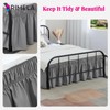 RIMELA Grey Bed Skirts with Split Corners Queen Size 18