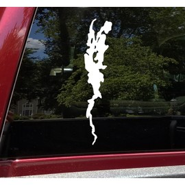 Minglewood Trading Lake Champlain Outline Vinyl Decal - Vermont New York Adirondack - Die Cut Decal