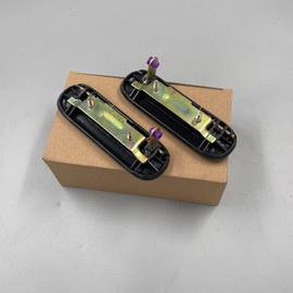 1 Pair 2 Pcs Front Door Outer Handle Black Left And Right Compatible With Daewoo Damas