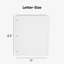 SMEAD 89415 Three-Ring Binder Index Divider, 5-Tab, White (SMD89415)