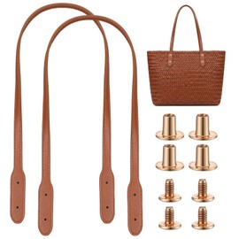 2Pcs 28.3Inch Leather Handbag Handles, PU Leather Purse Strap Handle Mount Purse Bag Straps Replacement Purses Straps Leathers Band for Purses DIY Shoulder Bags Wallet