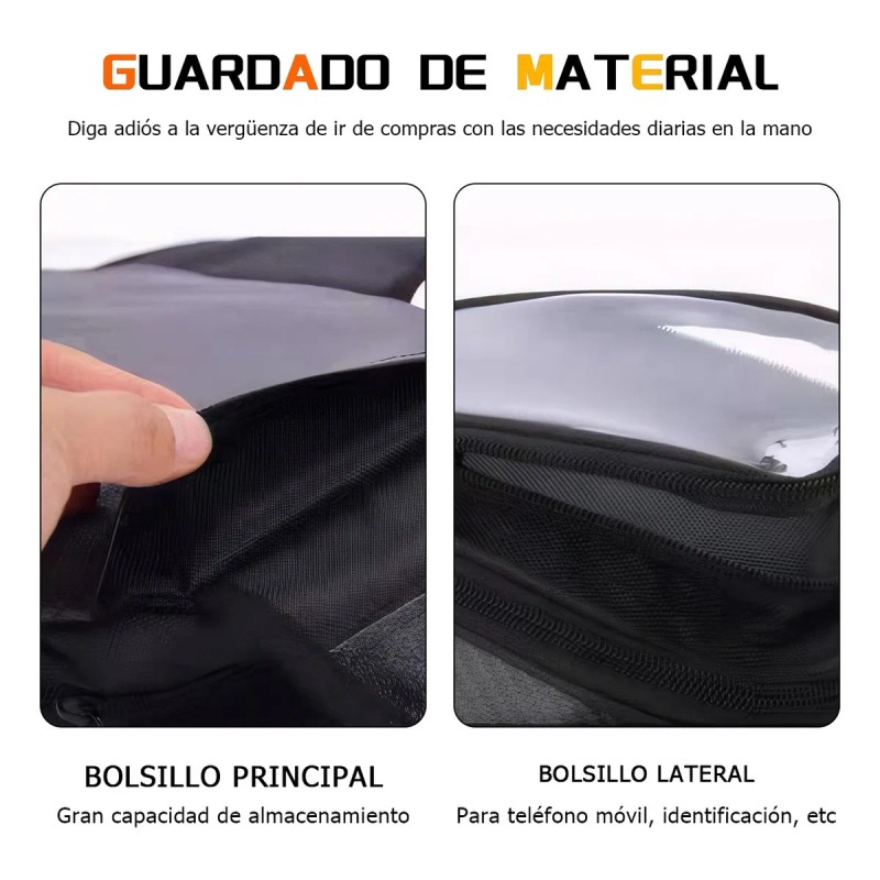 Bolsa De Depósito Mochila Para Moto Con Tanque Imanes Correa