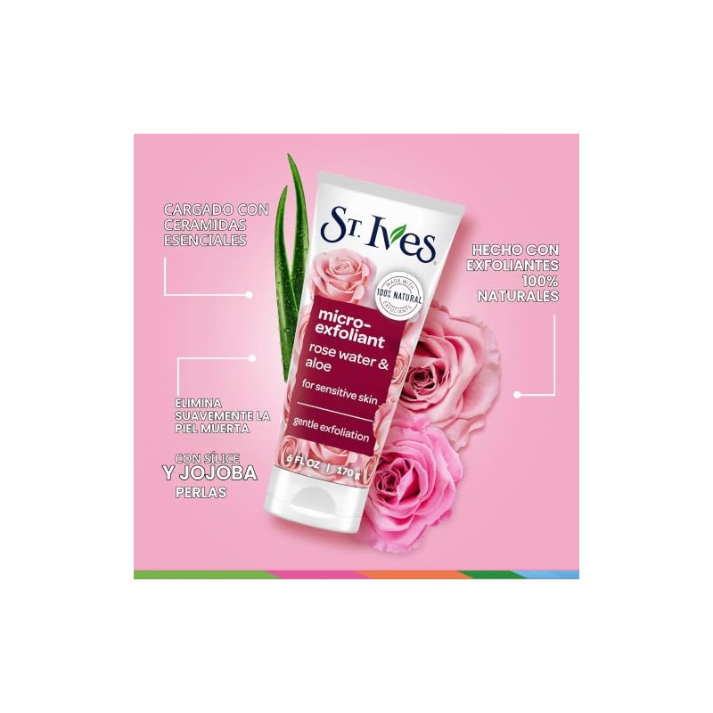 St Ives Exfoliante facial suave y suavizante, 170 g